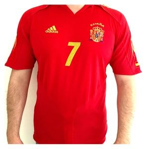Vintage Spain national team soccer jersey #7 Raul